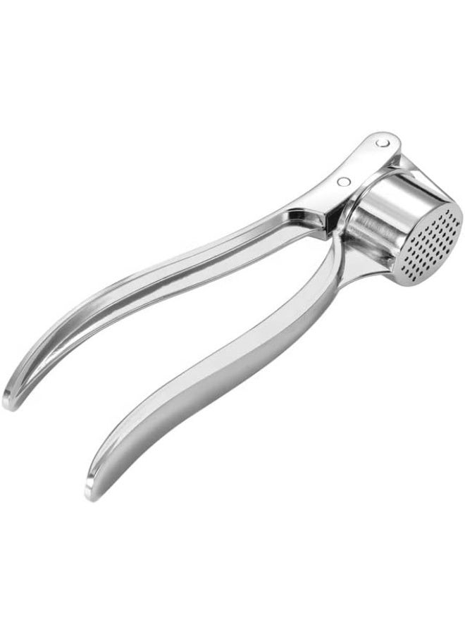 مكبس ثوم من الستانلس ستيل من قطعة واحدة فضي - Image 1